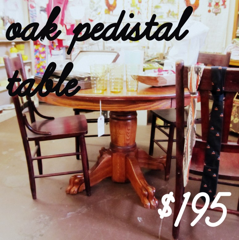 oak pedistal table